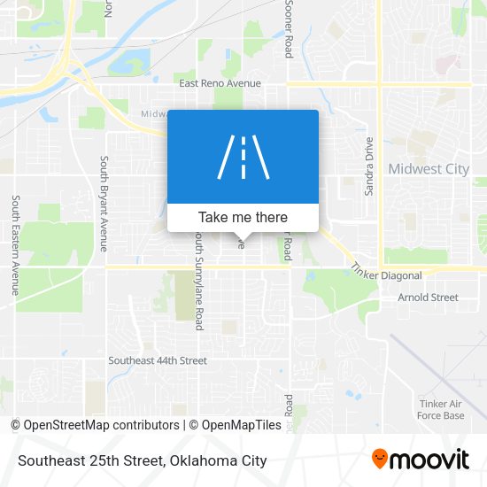 Southeast 25th Street map