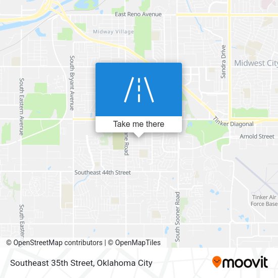 Southeast 35th Street map