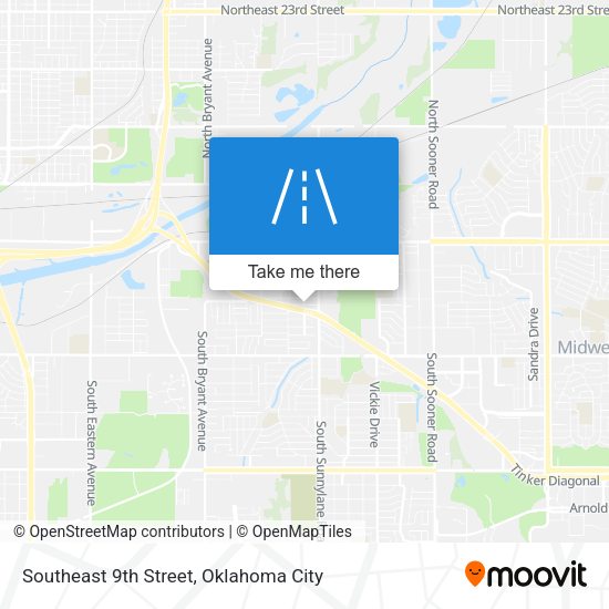 Southeast 9th Street map