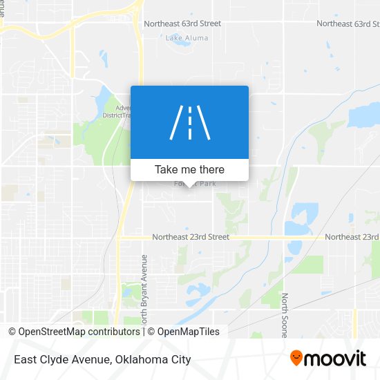 East Clyde Avenue map