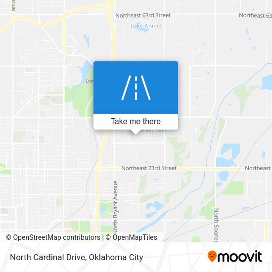 North Cardinal Drive map