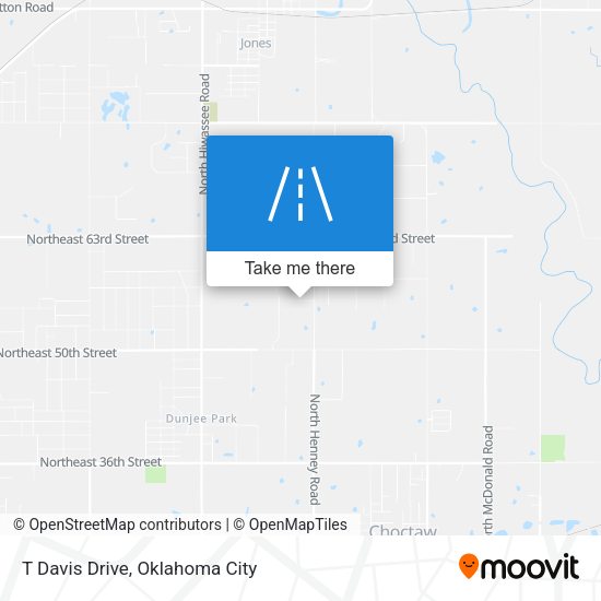 T Davis Drive map