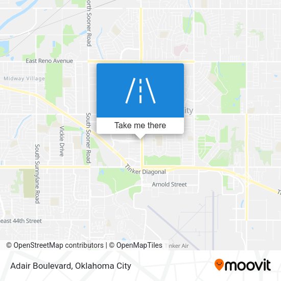 Adair Boulevard map