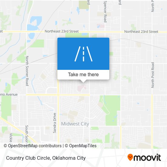Country Club Circle map