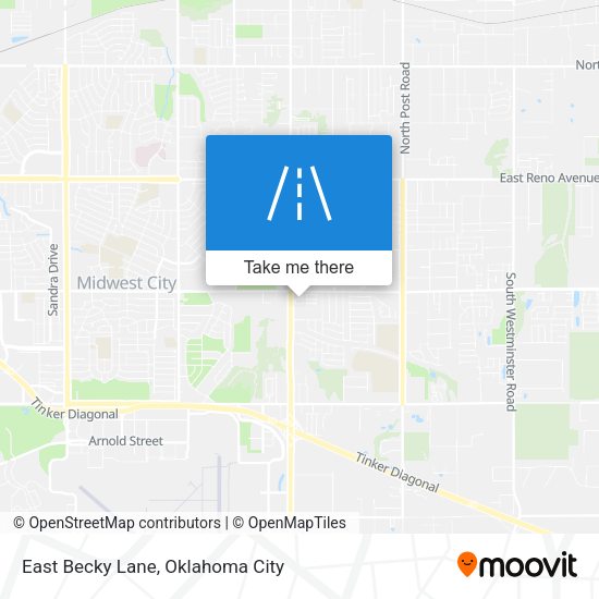 East Becky Lane map