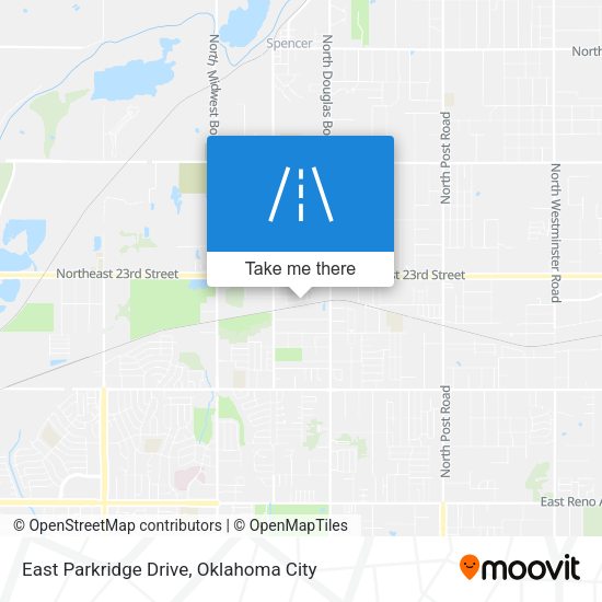 East Parkridge Drive map