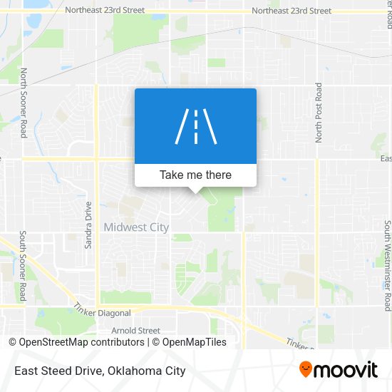 East Steed Drive map