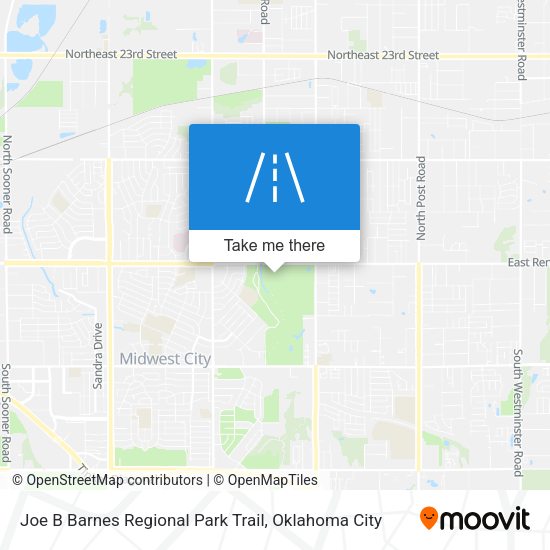 Mapa de Joe B Barnes Regional Park Trail