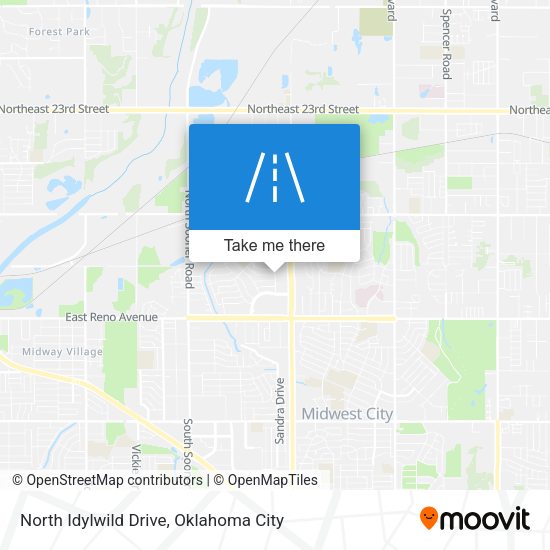North Idylwild Drive map