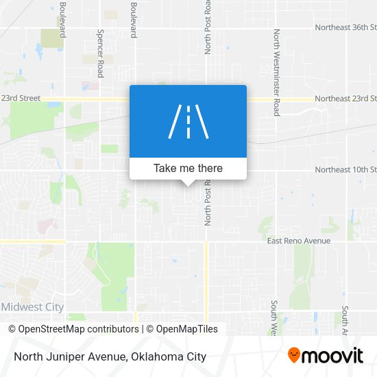 North Juniper Avenue map