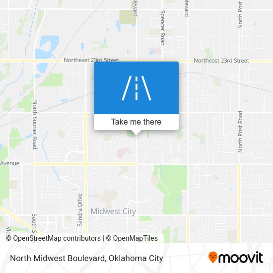North Midwest Boulevard map