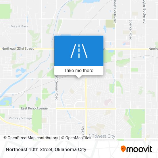 Mapa de Northeast 10th Street
