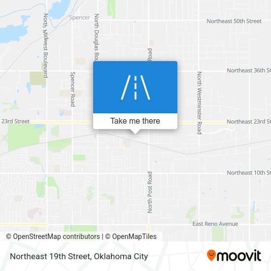 Northeast 19th Street map