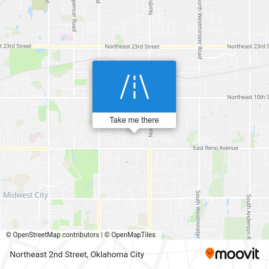Northeast 2nd Street map