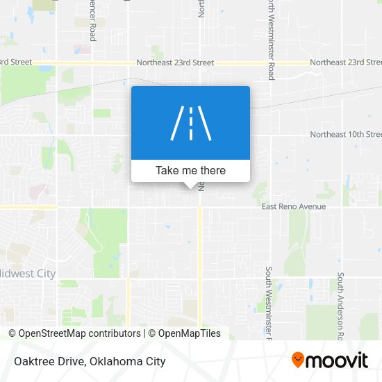 Mapa de Oaktree Drive