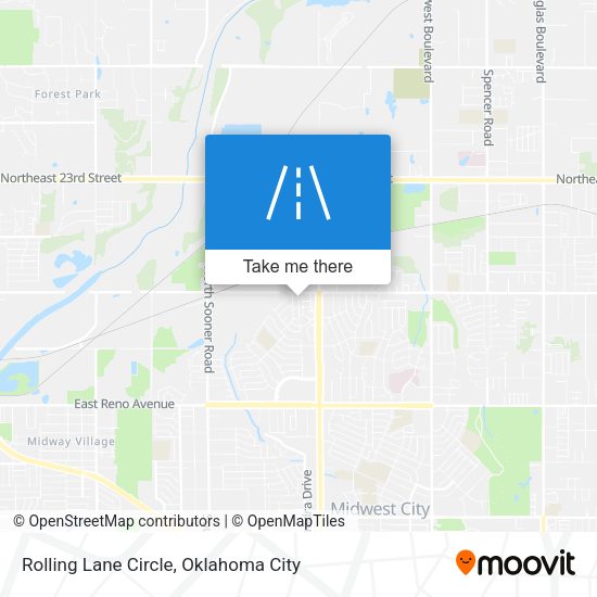 Rolling Lane Circle map
