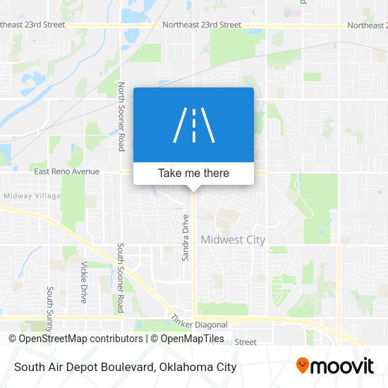 South Air Depot Boulevard map
