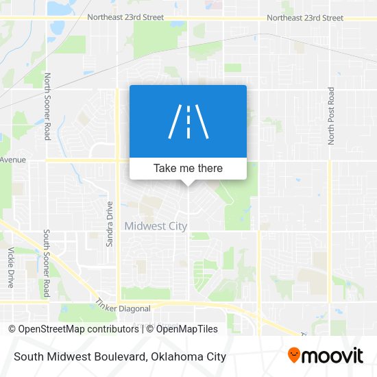 South Midwest Boulevard map
