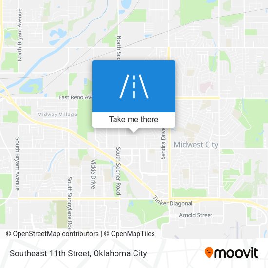 Southeast 11th Street map