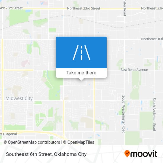 Southeast 6th Street map