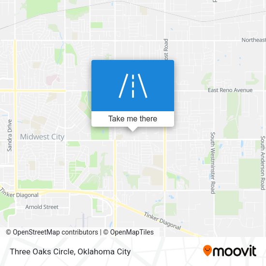 Three Oaks Circle map
