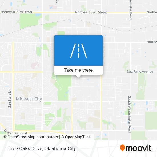 Mapa de Three Oaks Drive