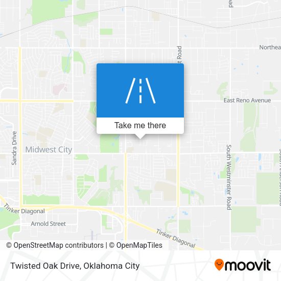 Mapa de Twisted Oak Drive