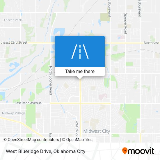 West Blueridge Drive map