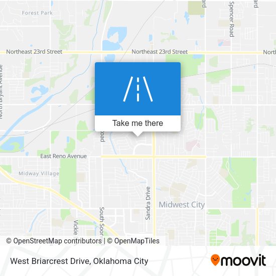 West Briarcrest Drive map
