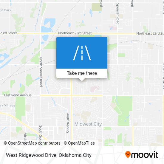 West Ridgewood Drive map