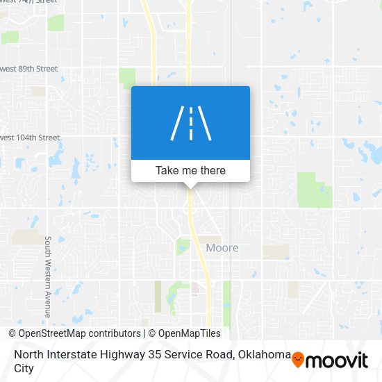 North Interstate Highway 35 Service Road map