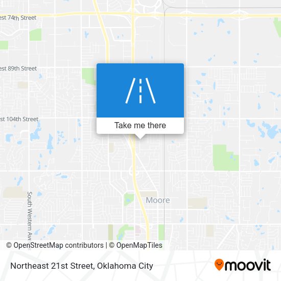 Northeast 21st Street map