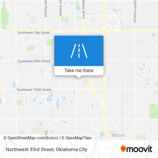 Northwest 33rd Street map