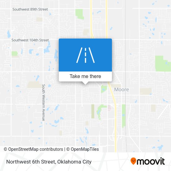 Northwest 6th Street map