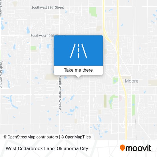 West Cedarbrook Lane map