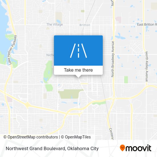 Northwest Grand Boulevard map