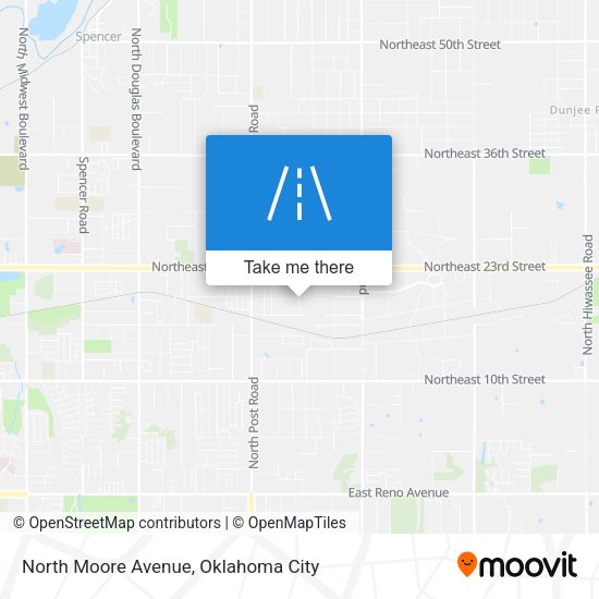 North Moore Avenue map