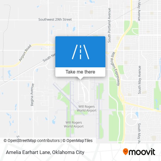 Amelia Earhart Lane map