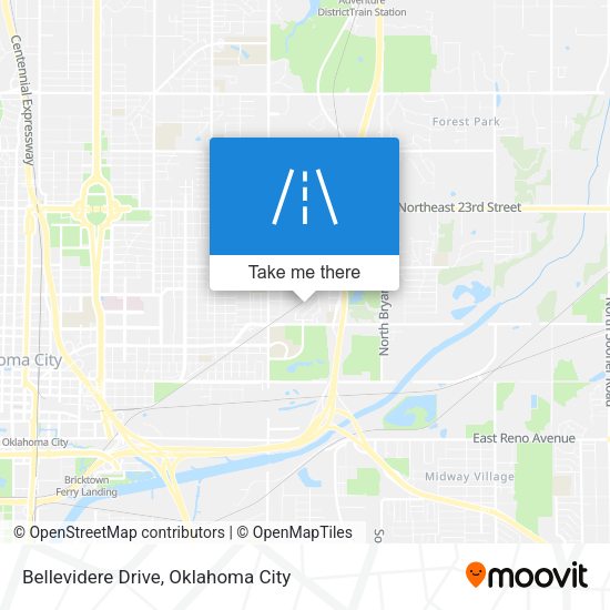 Bellevidere Drive map