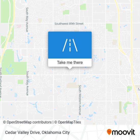 Cedar Valley Drive map