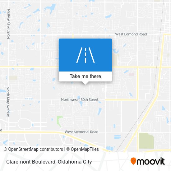 Claremont Boulevard map