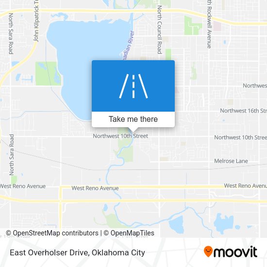 East Overholser Drive map