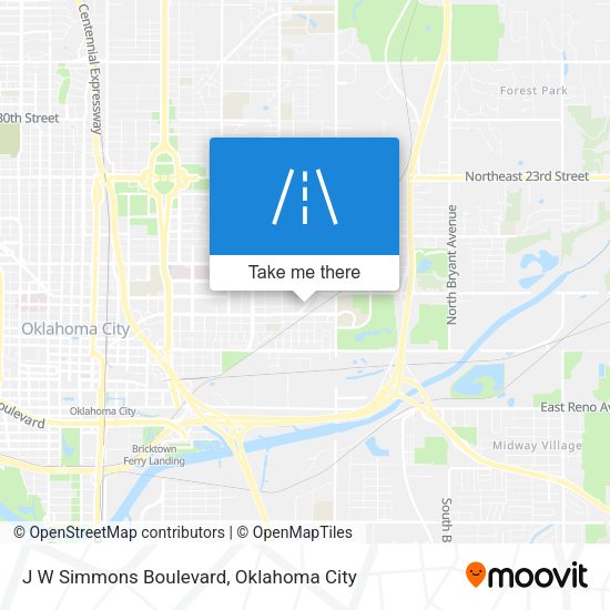 J W Simmons Boulevard map
