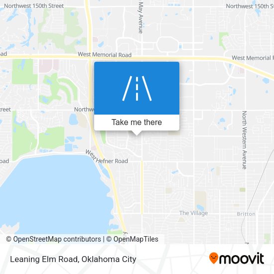 Leaning Elm Road map