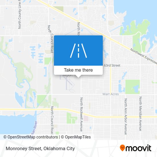 Monroney Street map