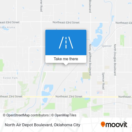 North Air Depot Boulevard map
