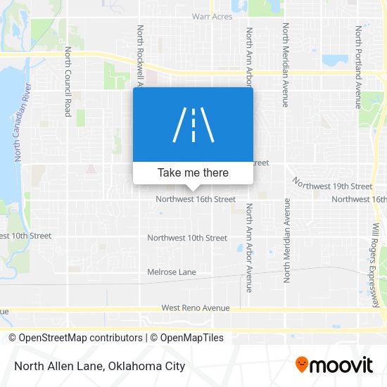 North Allen Lane map