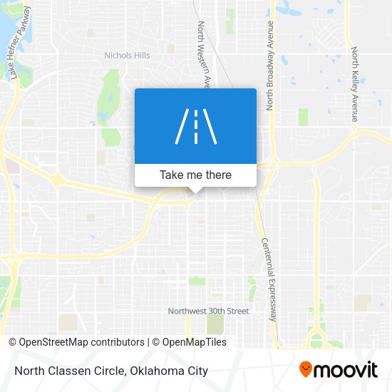 North Classen Circle map