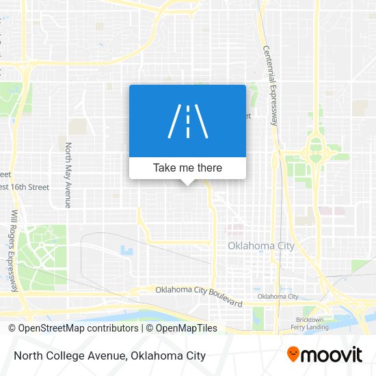 North College Avenue map