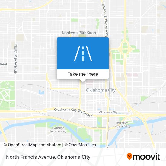 North Francis Avenue map